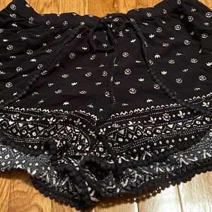 flowy flower shorts